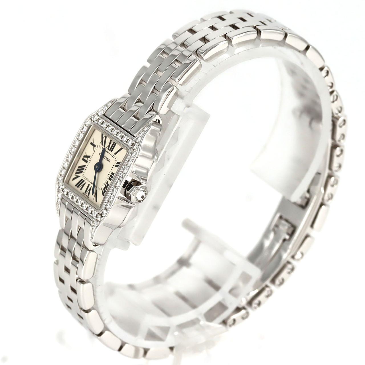 カルティエ ミニサントスドゥモワゼル WG/D WF9005Y8 WG クォーツ