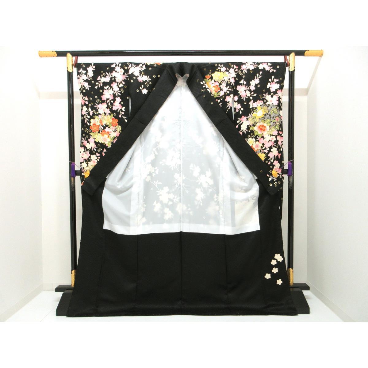 【未使用品】振袖　友禅金彩加工　刺繍入り