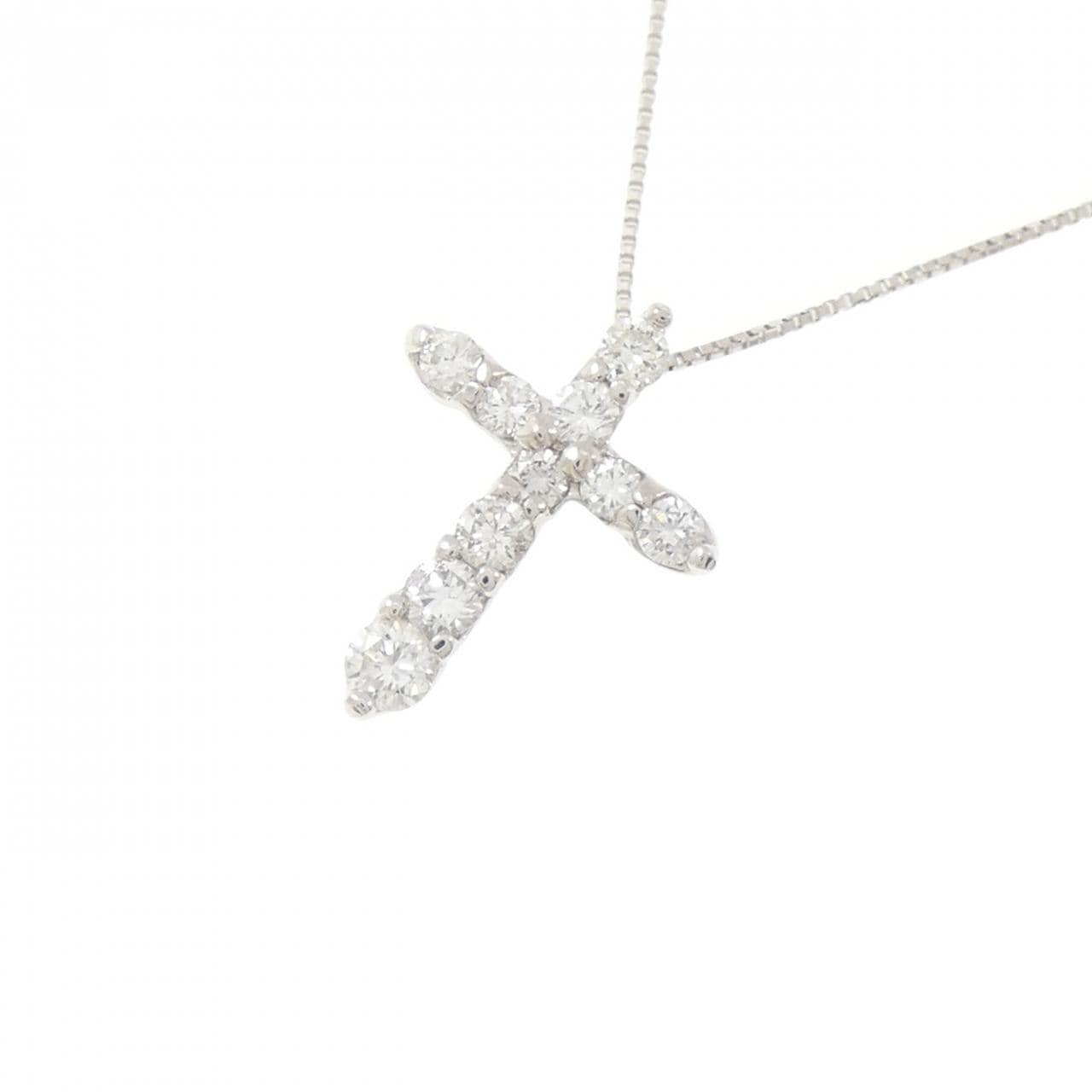 PT/PT850 クロス ダイヤモンド ネックレス 0.50CT