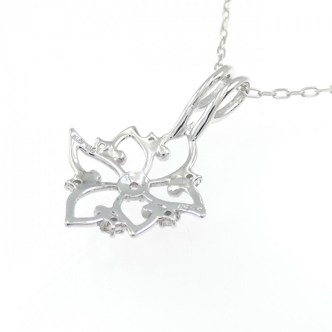 K18WG ダイヤモンド ネックレス 0.05CT