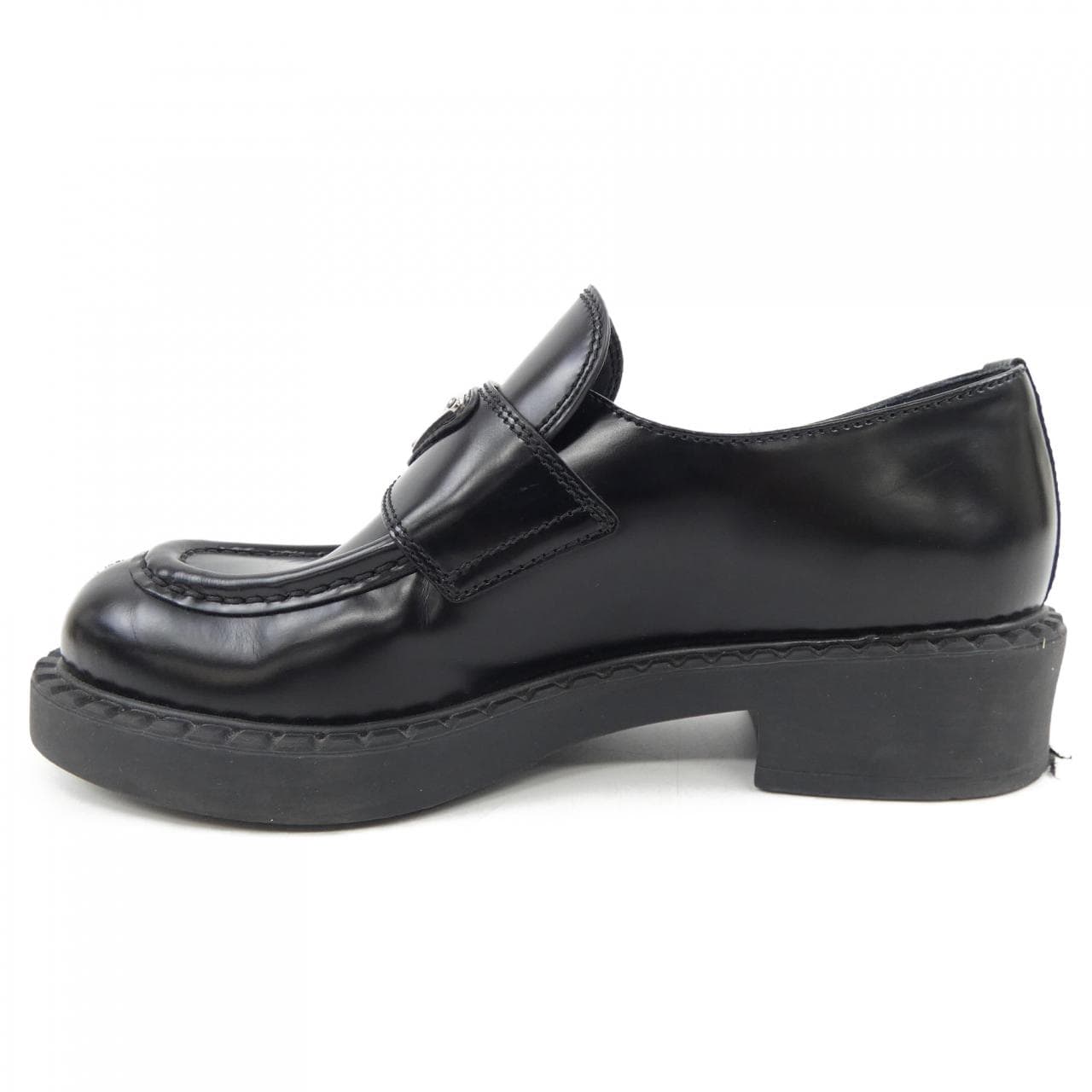 プラダ PRADA チョコレート ローファー トライアングルロゴ 1D246M シューズ