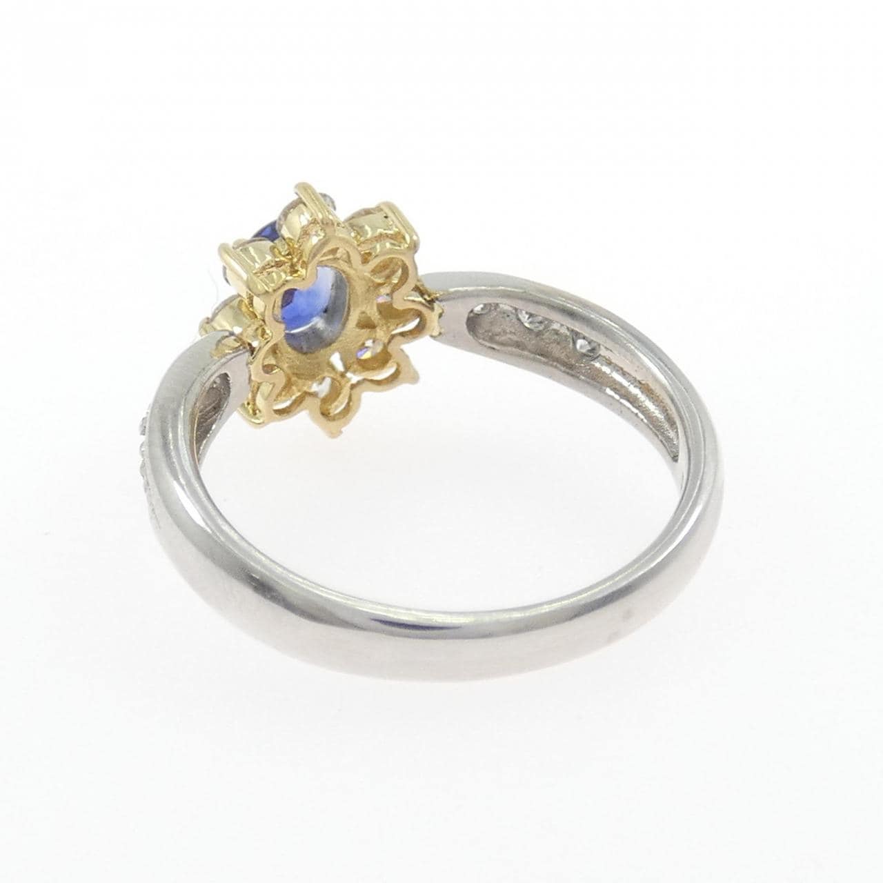 PT900/K18YG サファイヤ リング 0.55CT