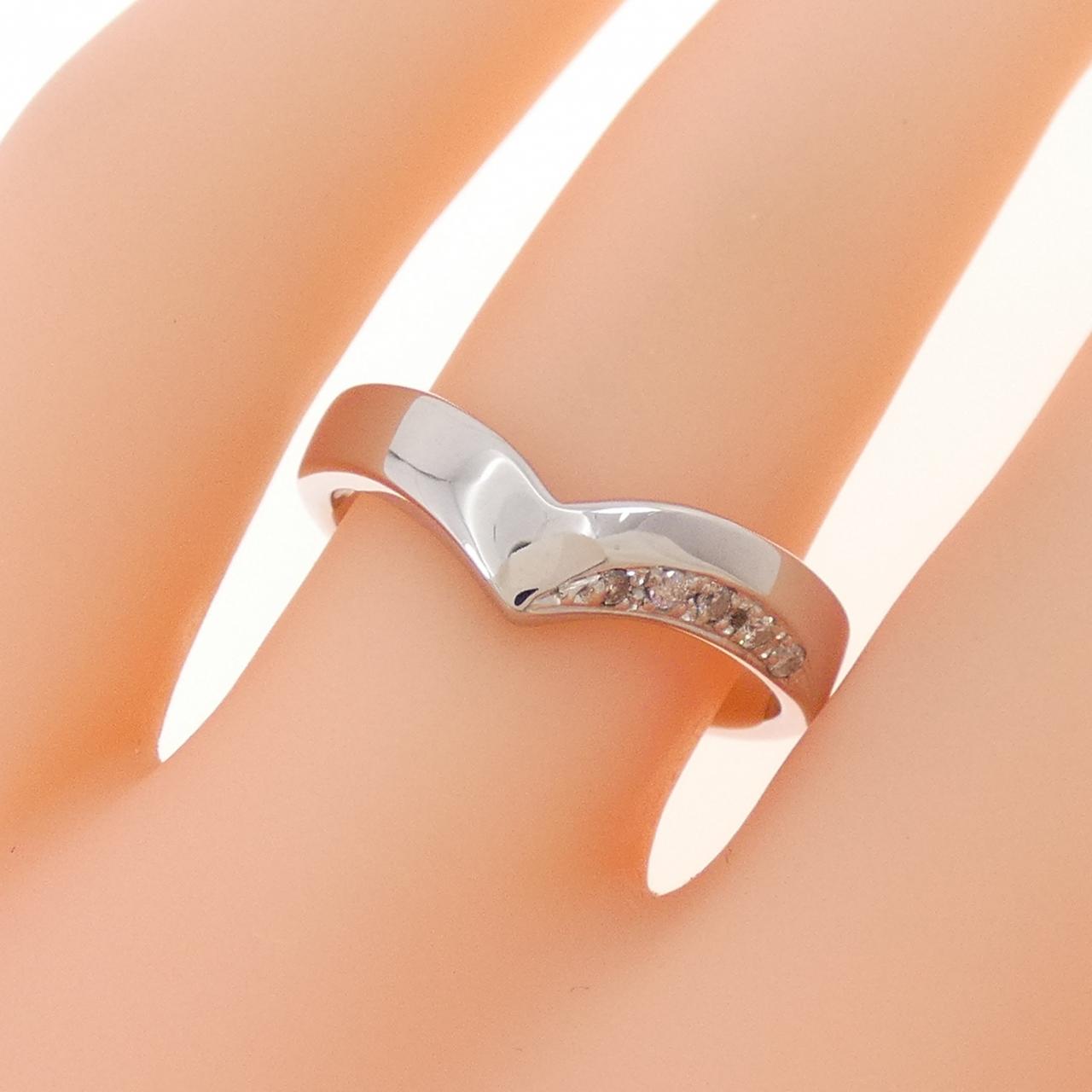 K18WG ダイヤモンド リング 0.05CT