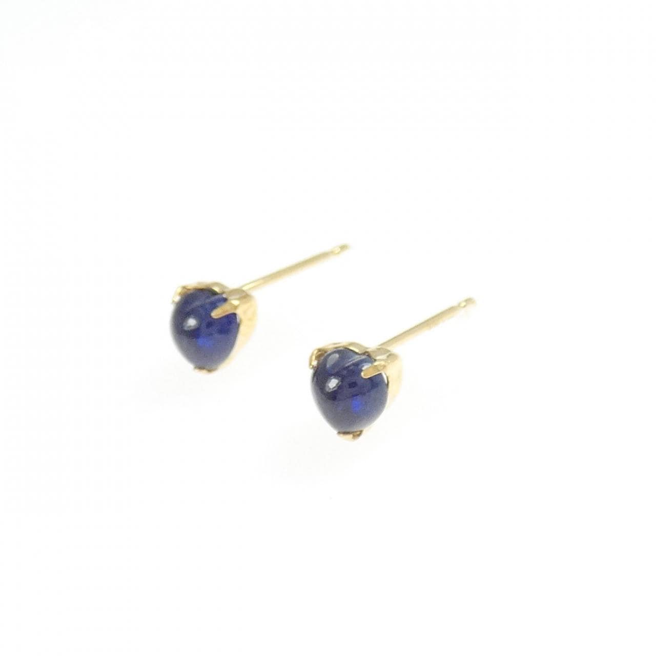 【新品】K18YG ハート サファイヤ ピアス 1.10CT