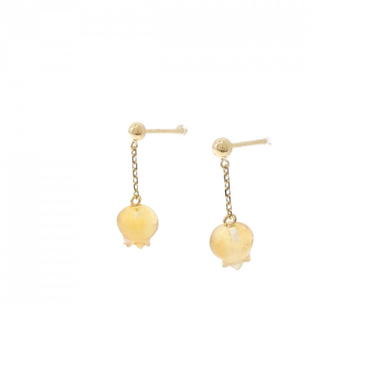 K18YG シトリン ピアス