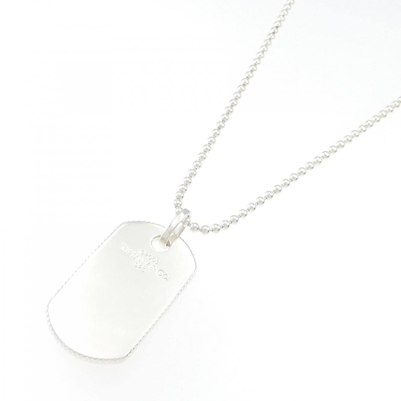 TIFFANY coin edge dock tag necklace