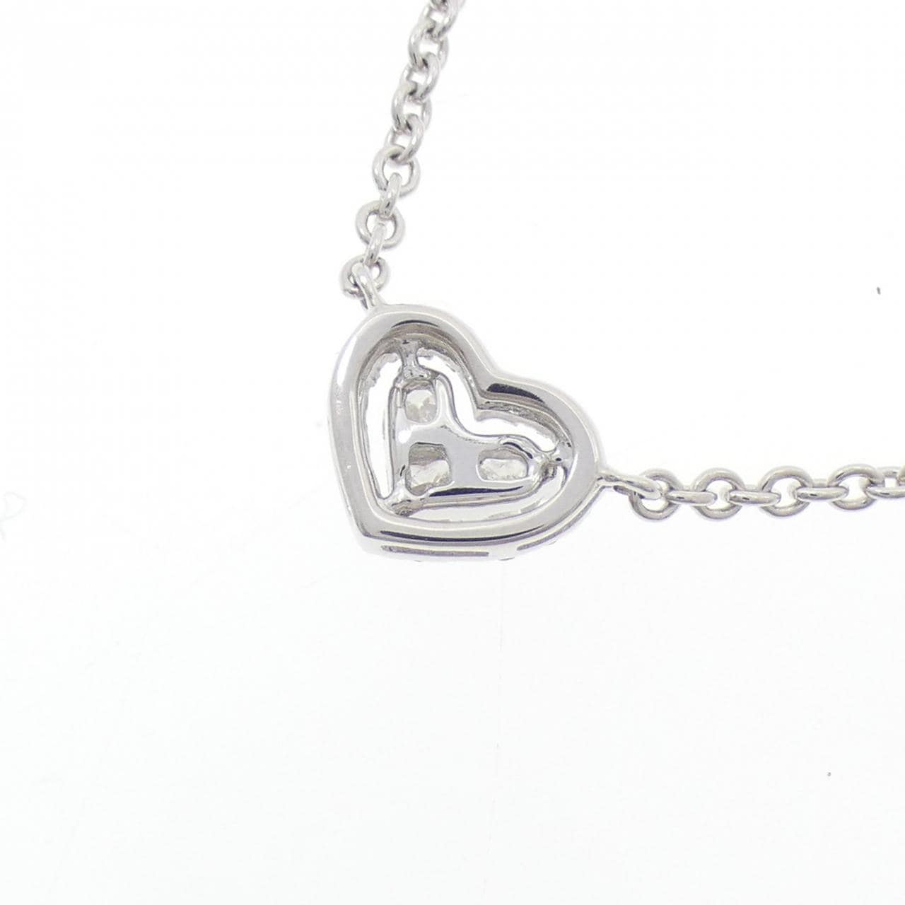 750WG ハート ダイヤモンド ネックレス