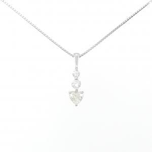 K18WG heart Diamond necklace