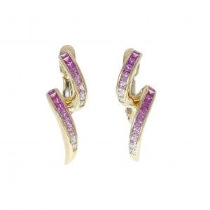 750YG サファイヤ ピアス 1.84CT