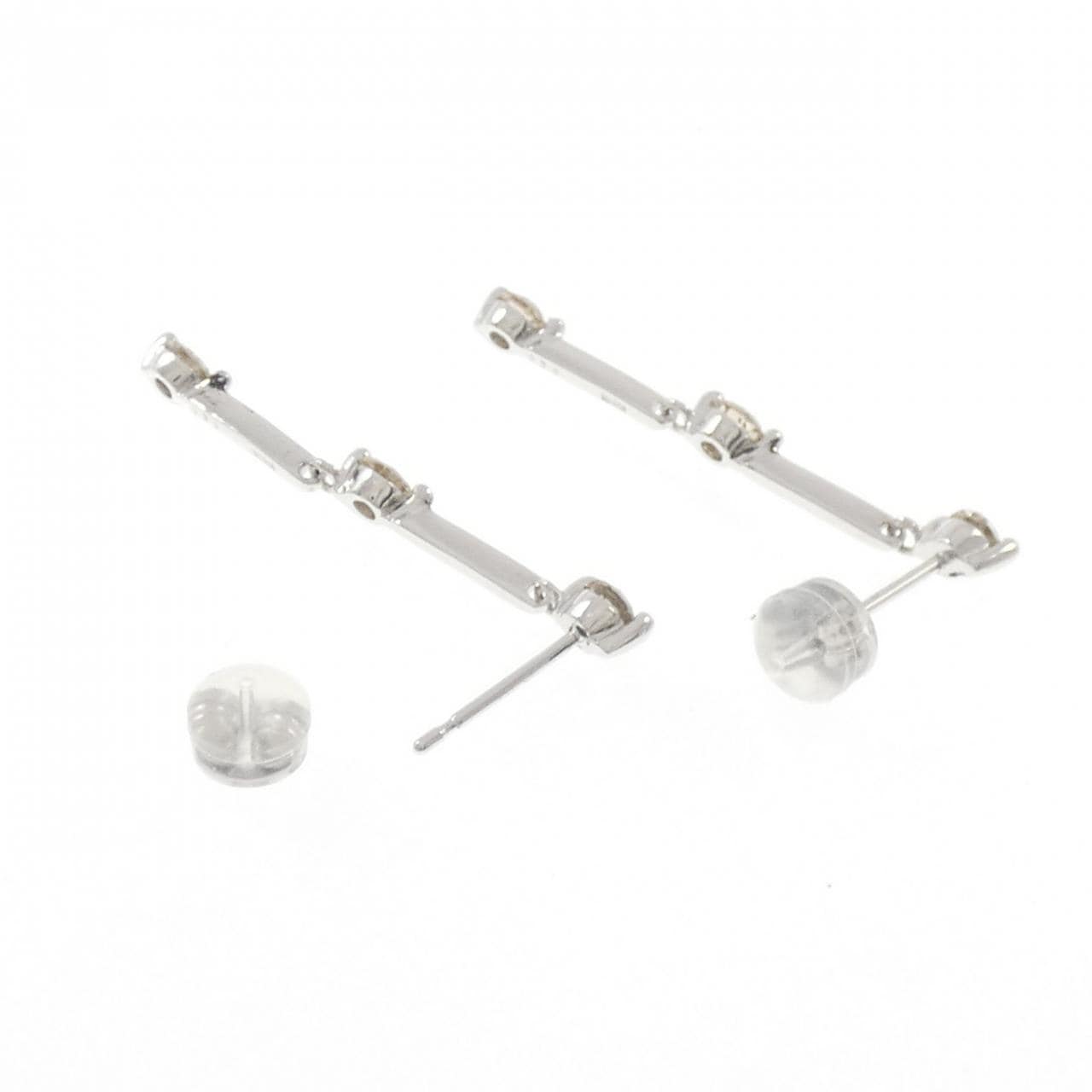 K18WG ダイヤモンド ピアス 1.00CT