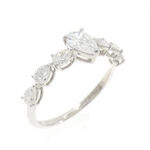 PT900 ダイヤモンド リング 0.345CT F IF ペアシェイプ