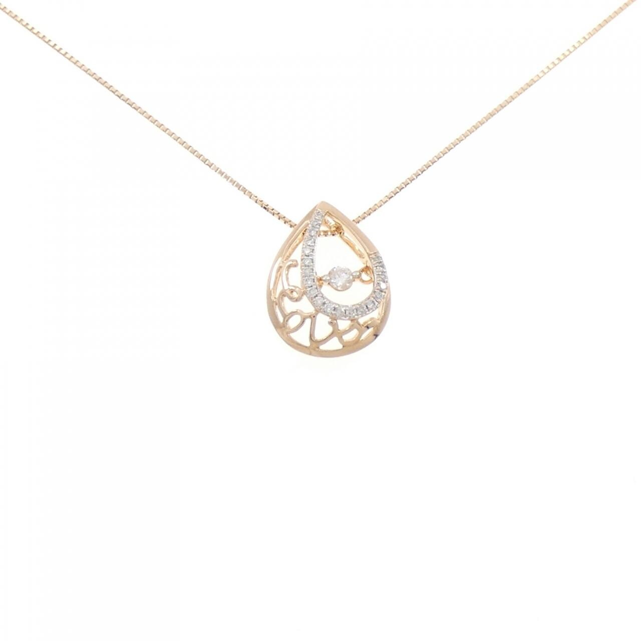K18PG/K18WG ダイヤモンド ネックレス 0.16CT