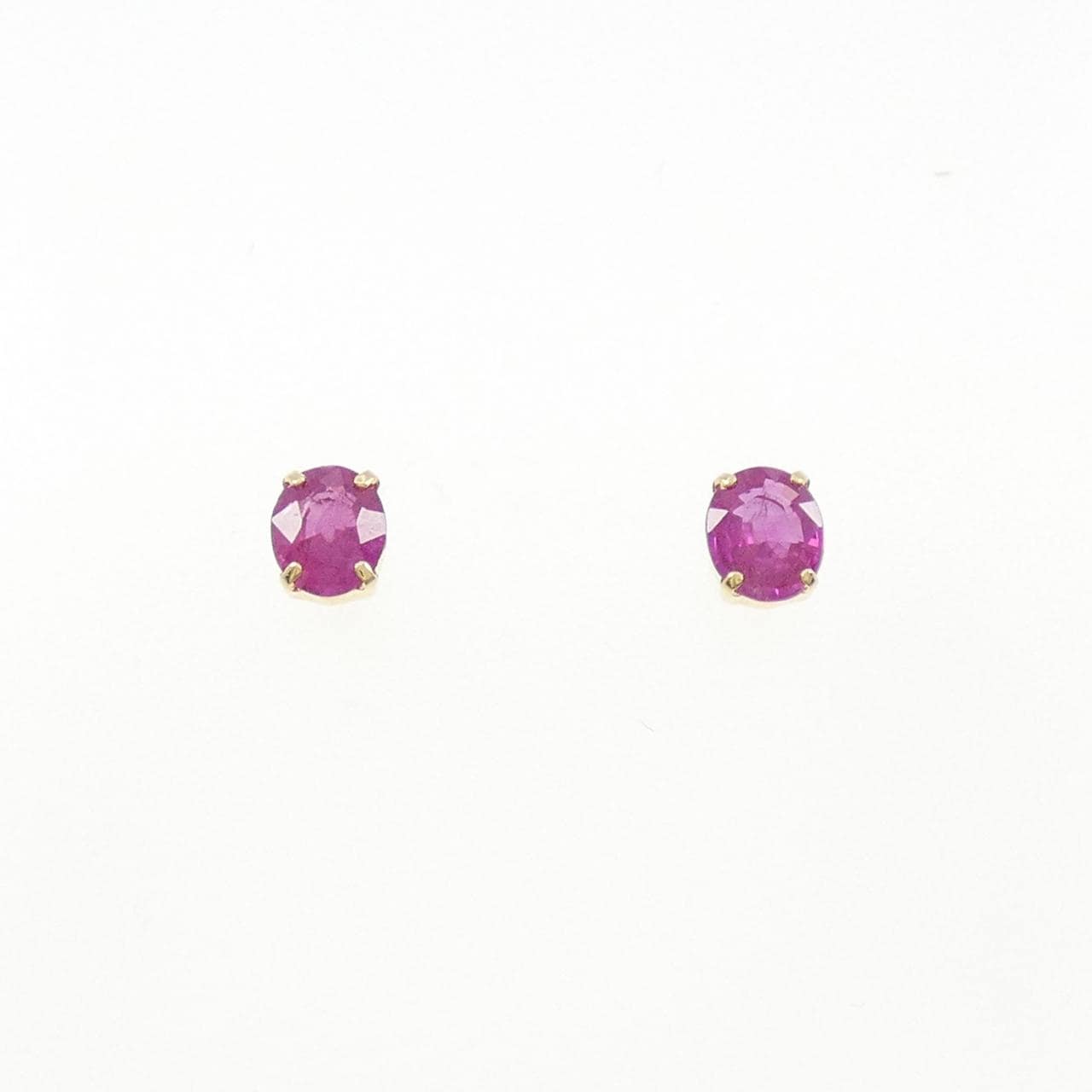 K18YG ルビー ピアス 0.74CT