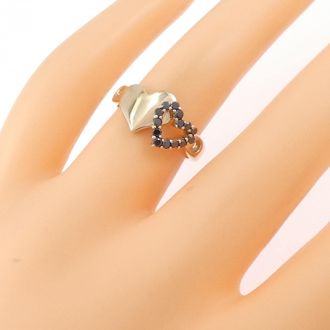 K18PG ハート ダイヤモンド リング 0.23CT