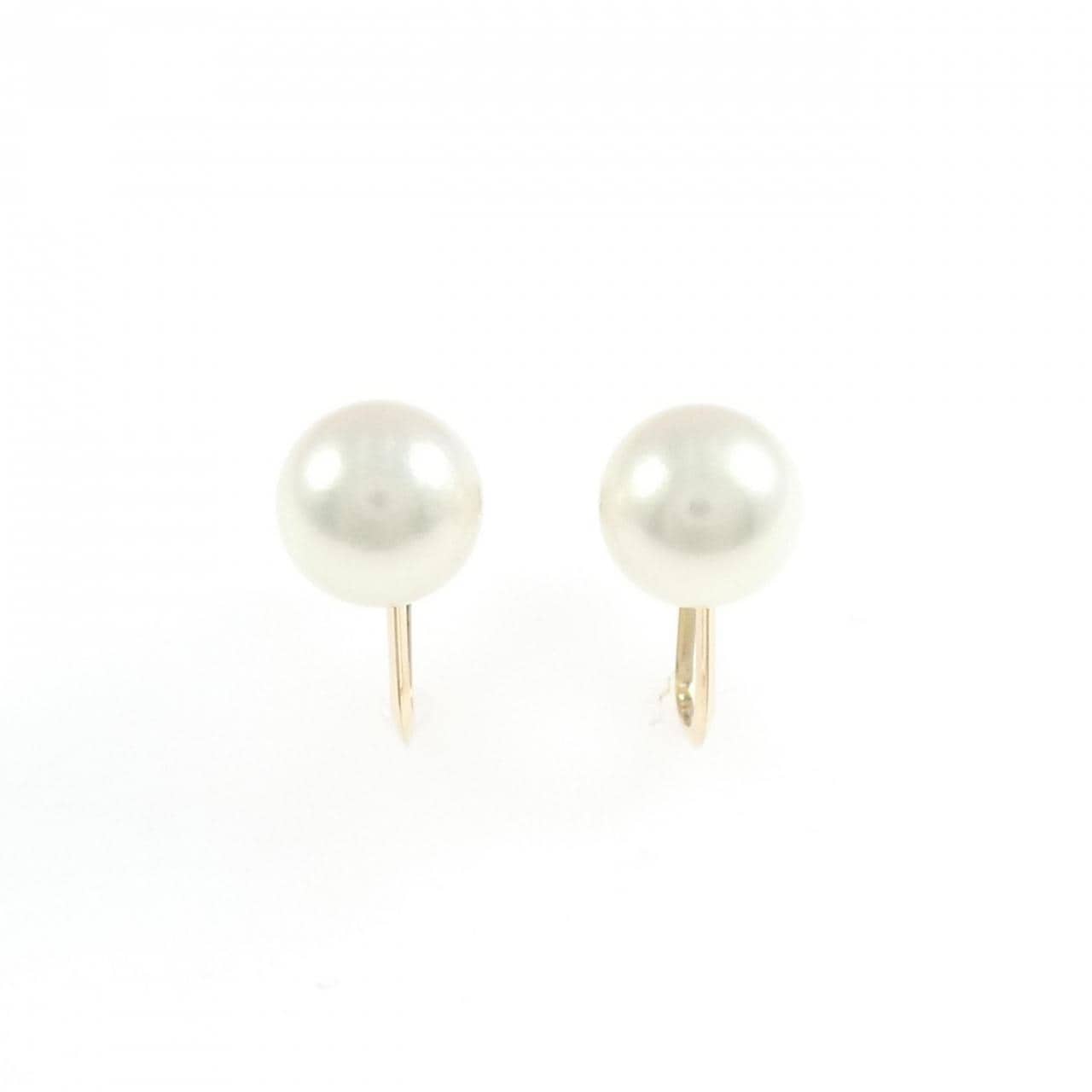 K18YG Akoya珍珠耳夹7.5 毫米
