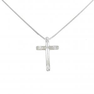 PT900/PT850 クロス ダイヤモンド ネックレス 0.077CT