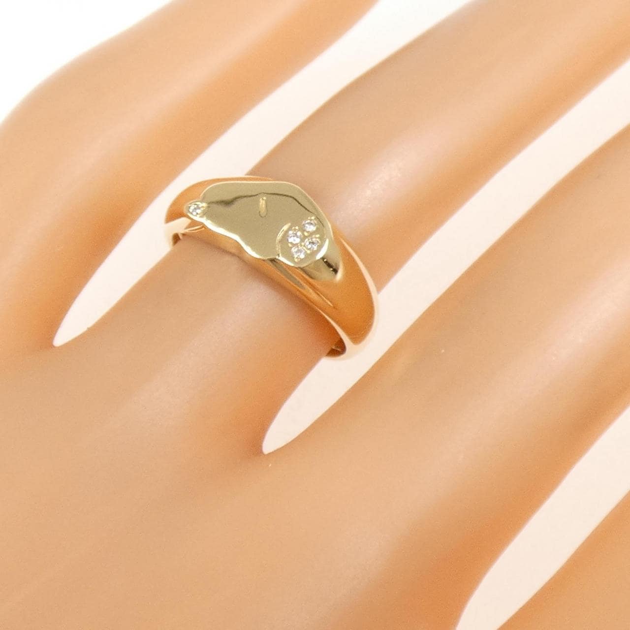 K18YG ダイヤモンド リング 0.03CT