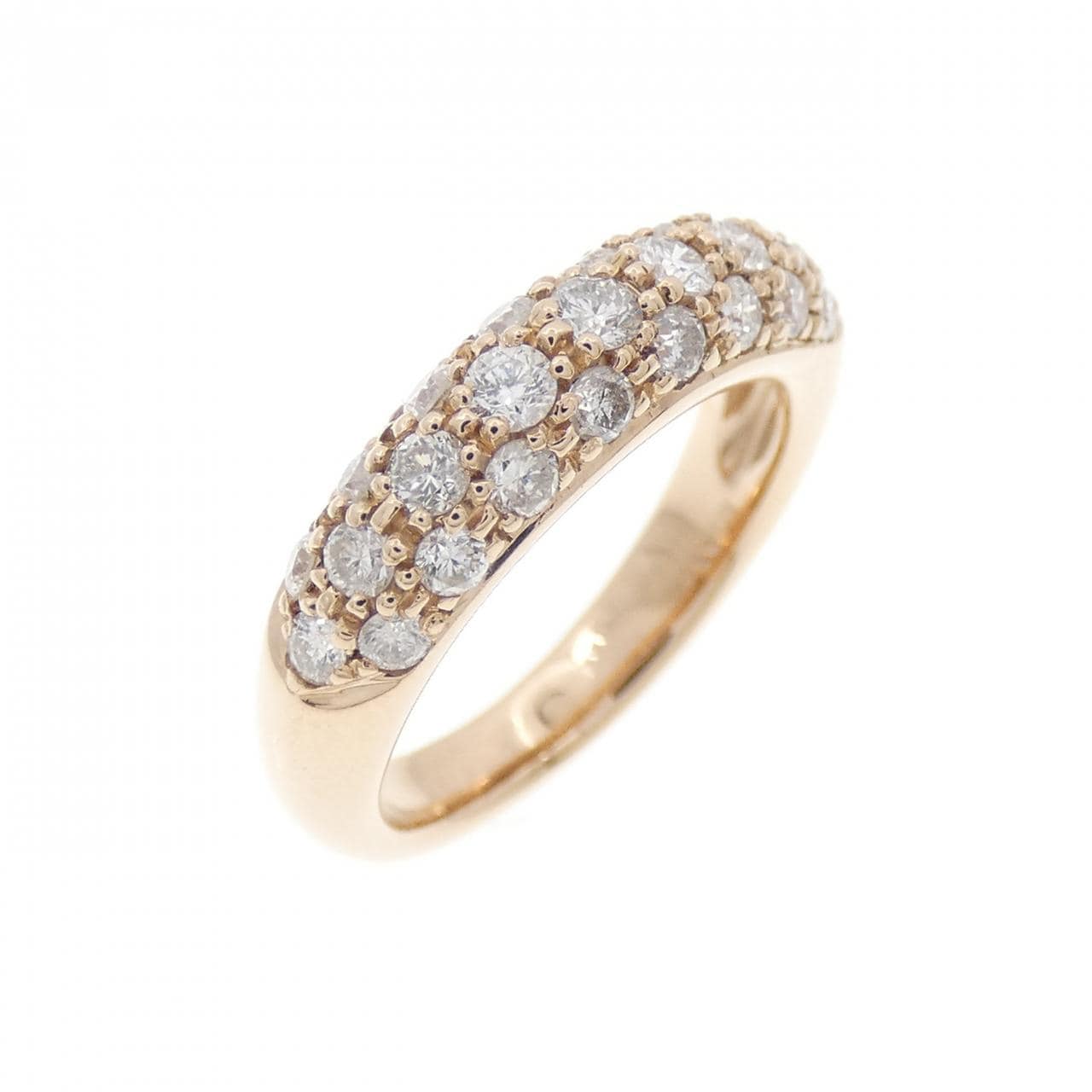 K18PG パヴェ ダイヤモンド ピンキーリング 0.50CT