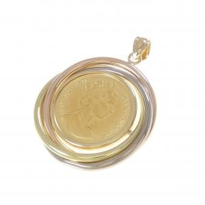 K18スリーカラー(枠) コイン ペンダント