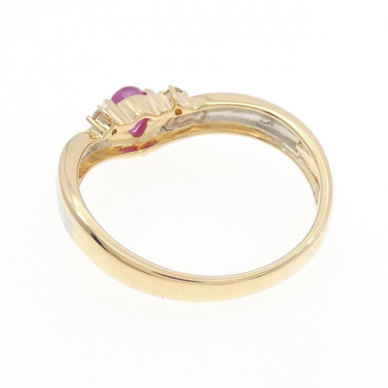 K18YG/PT900 ルビー リング 0.20CT