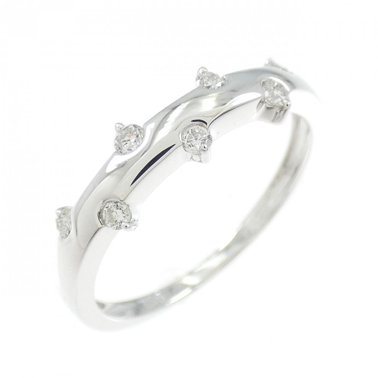 750WG ダイヤモンド リング 0.12CT
