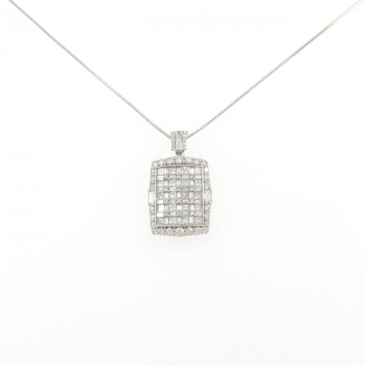 【新品】PT900/PT850 ダイヤモンド ネックレス 2.00CT