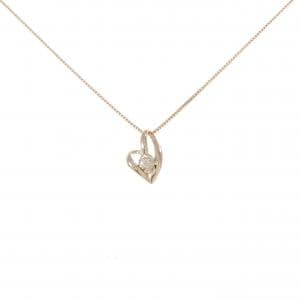 K18PG ハート ダイヤモンド ネックレス 0.10CT