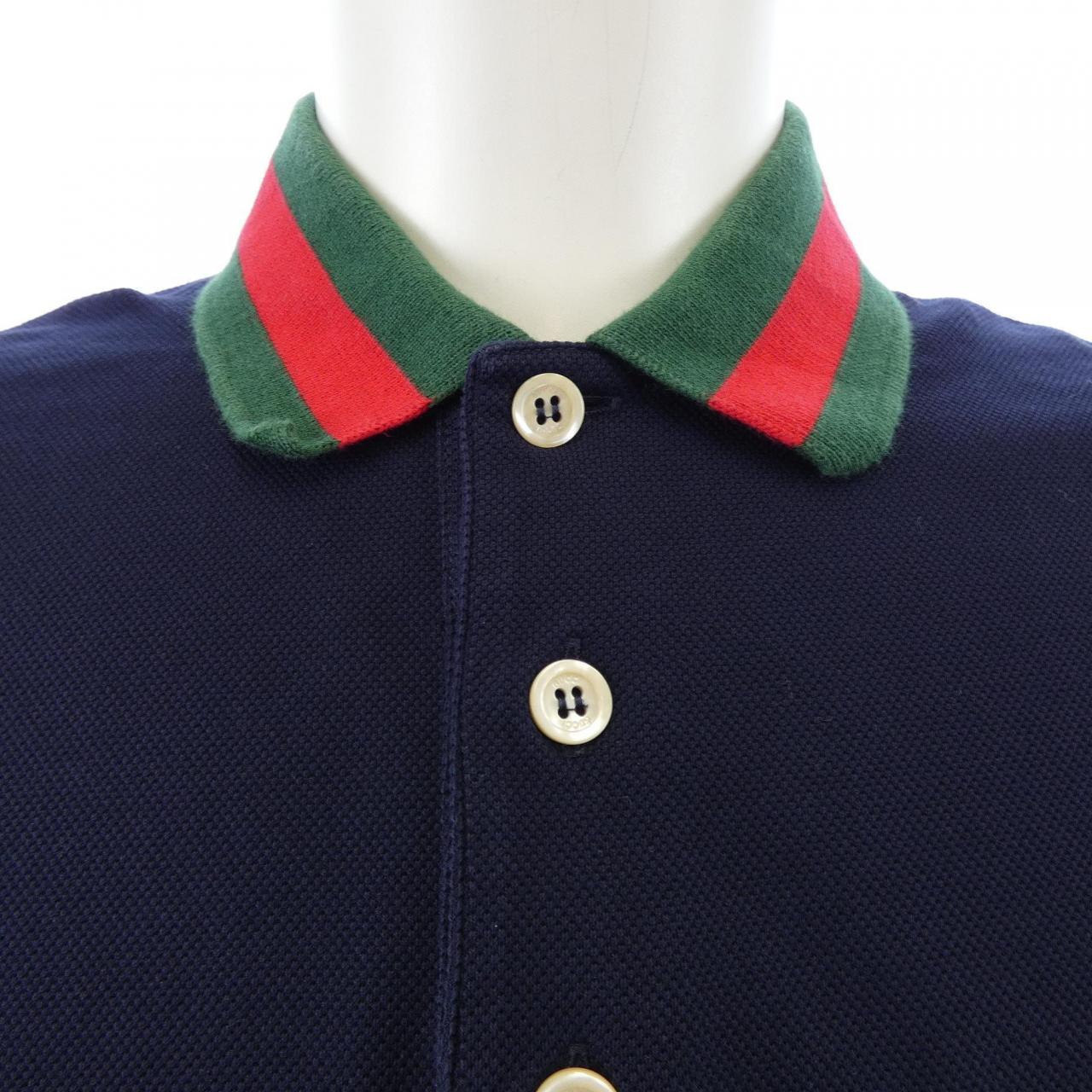 グッチ GUCCI ウェブ ストライプ カラー(襟)付き コットンピケ ポロシャツ 701735 XJELJ ポロシャツ