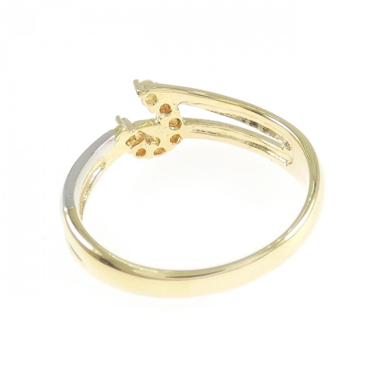 K18YG/PT900 ダイヤモンド リング 0.10CT