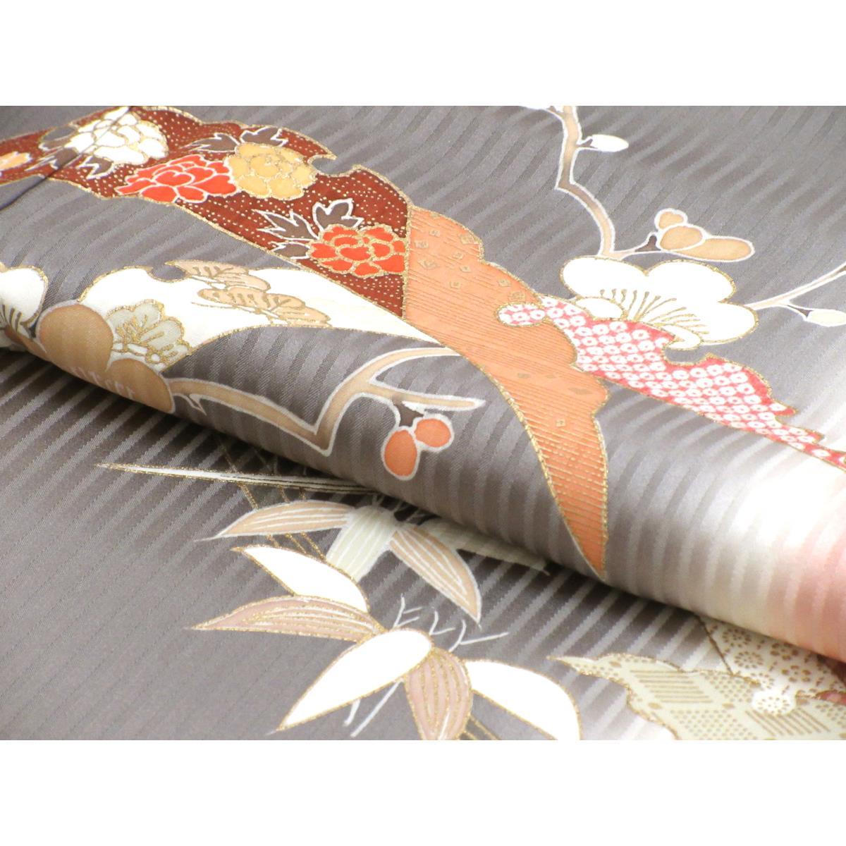 訪問着　友禅金彩加工　ボカシ染