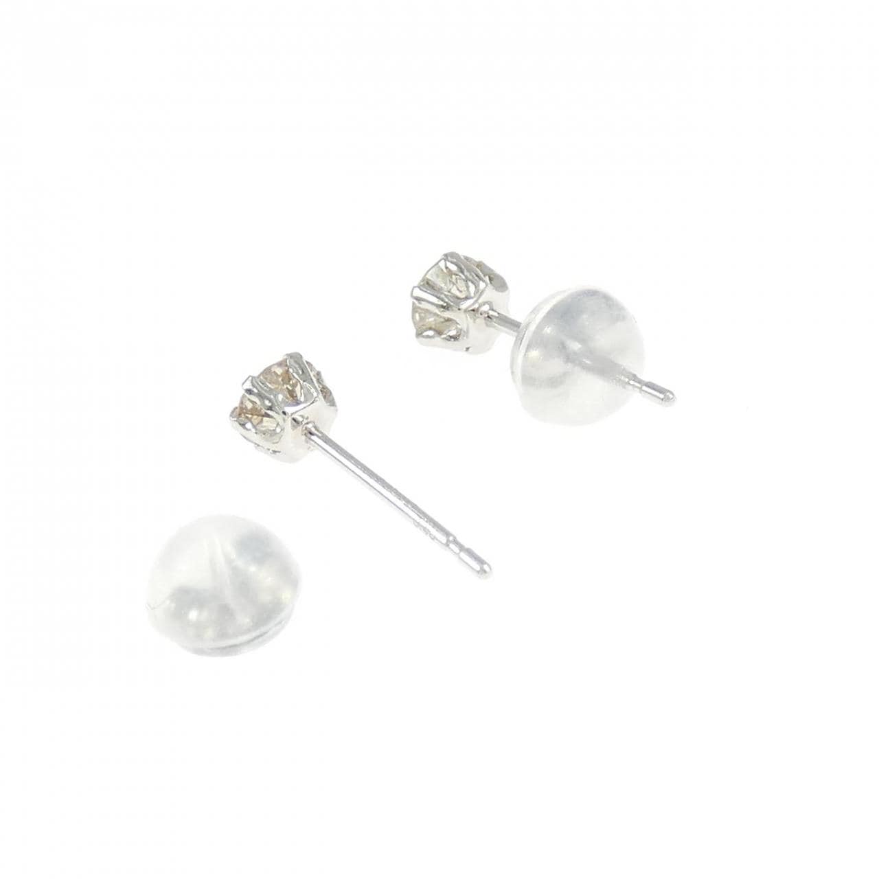 PT900 ソリティア ダイヤモンド ピアス 0.40CT
