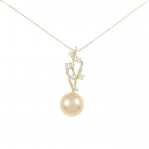 K18YG White Butterfly Pearl Necklace 10.1mm