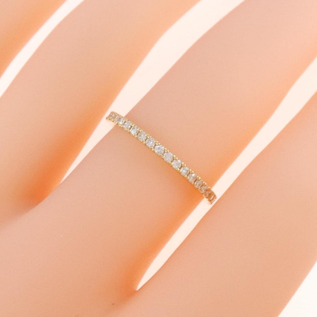 【リメイク】K18YG フルエタニティ ダイヤモンド リング 0.384CT