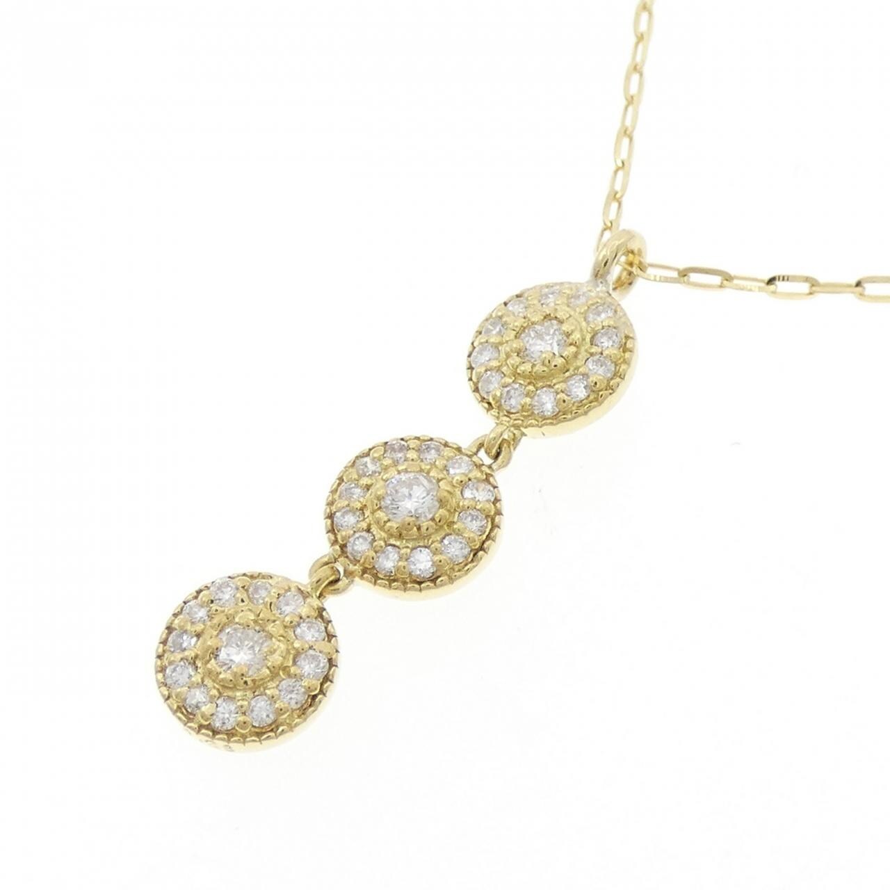 K18YG ダイヤモンド ネックレス 0.28CT