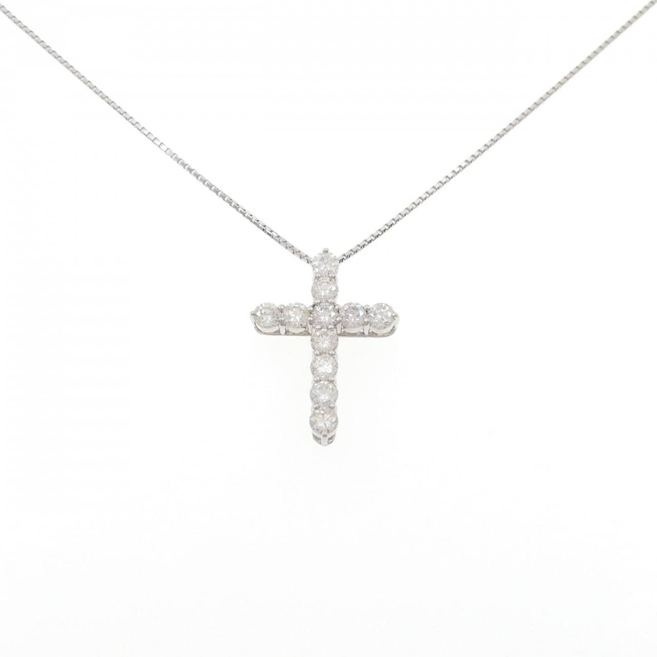 PT900/PT850 クロス ダイヤモンド ネックレス 2.00CT