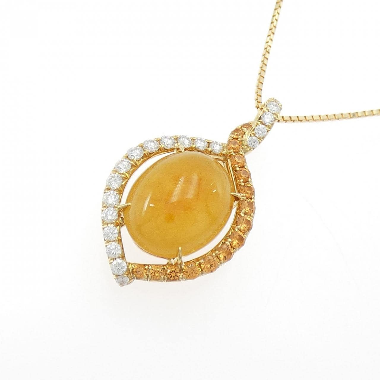 K18YG ヒスイ ネックレス 5.19CT