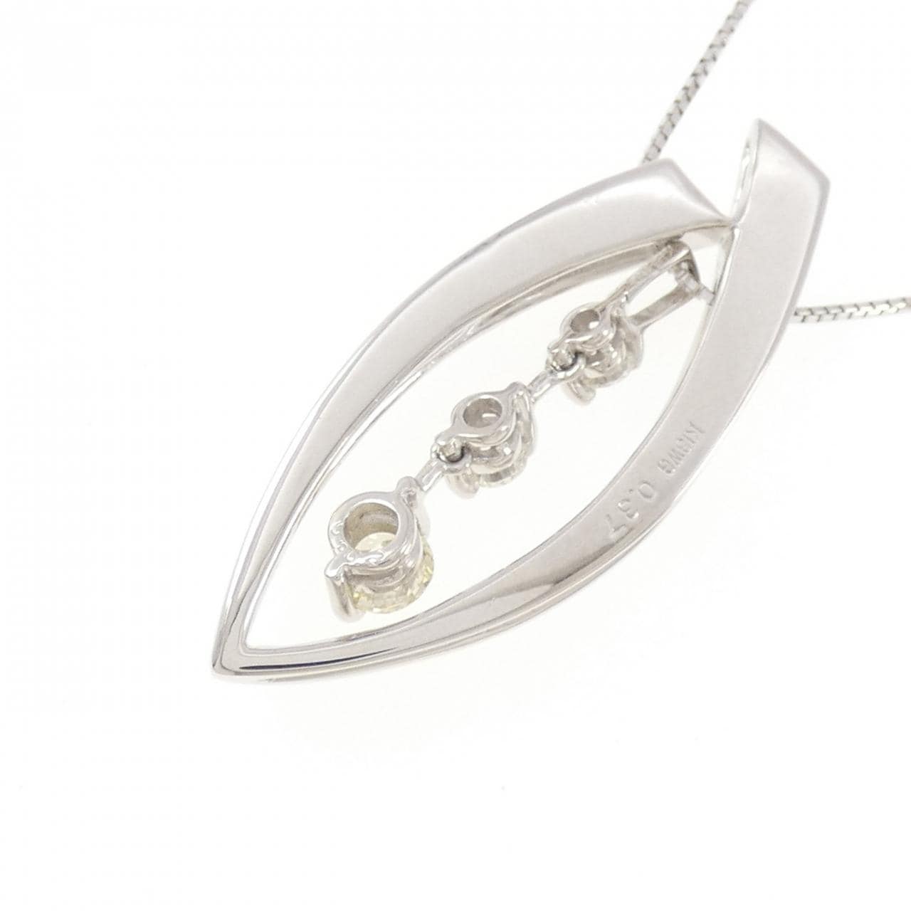 K18WG ダイヤモンド ネックレス 0.362CT