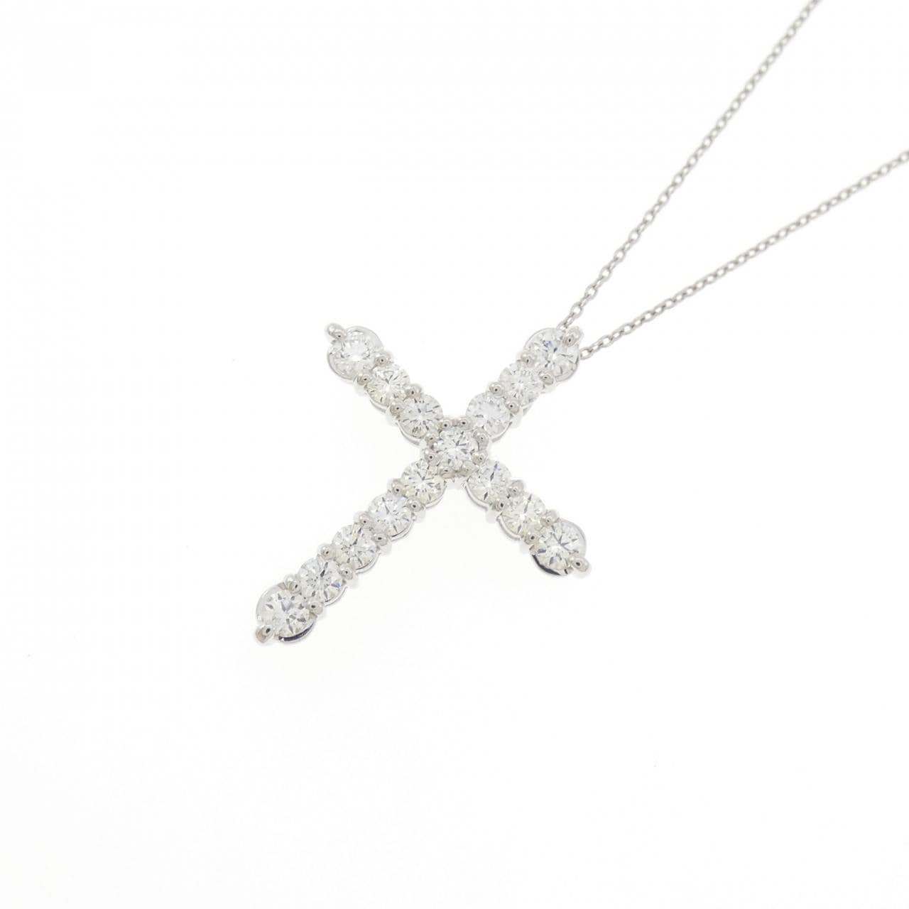 PT/PT850 クロス ダイヤモンド ネックレス 1.00CT