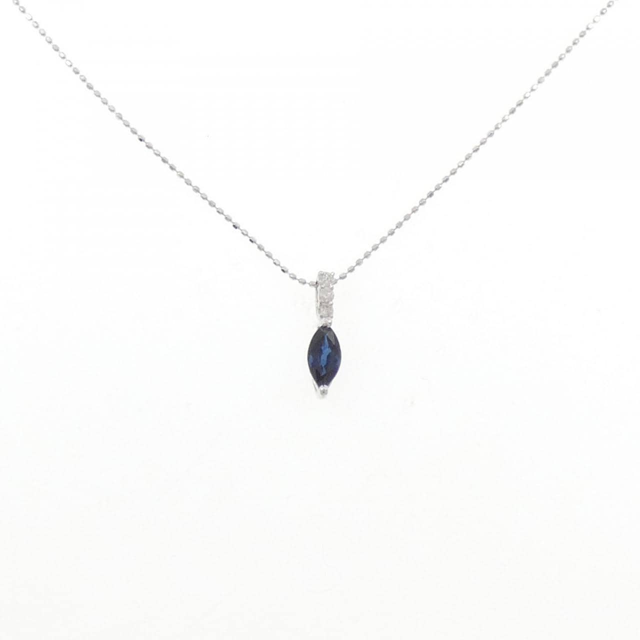 K18WG サファイヤ ネックレス 0.71CT