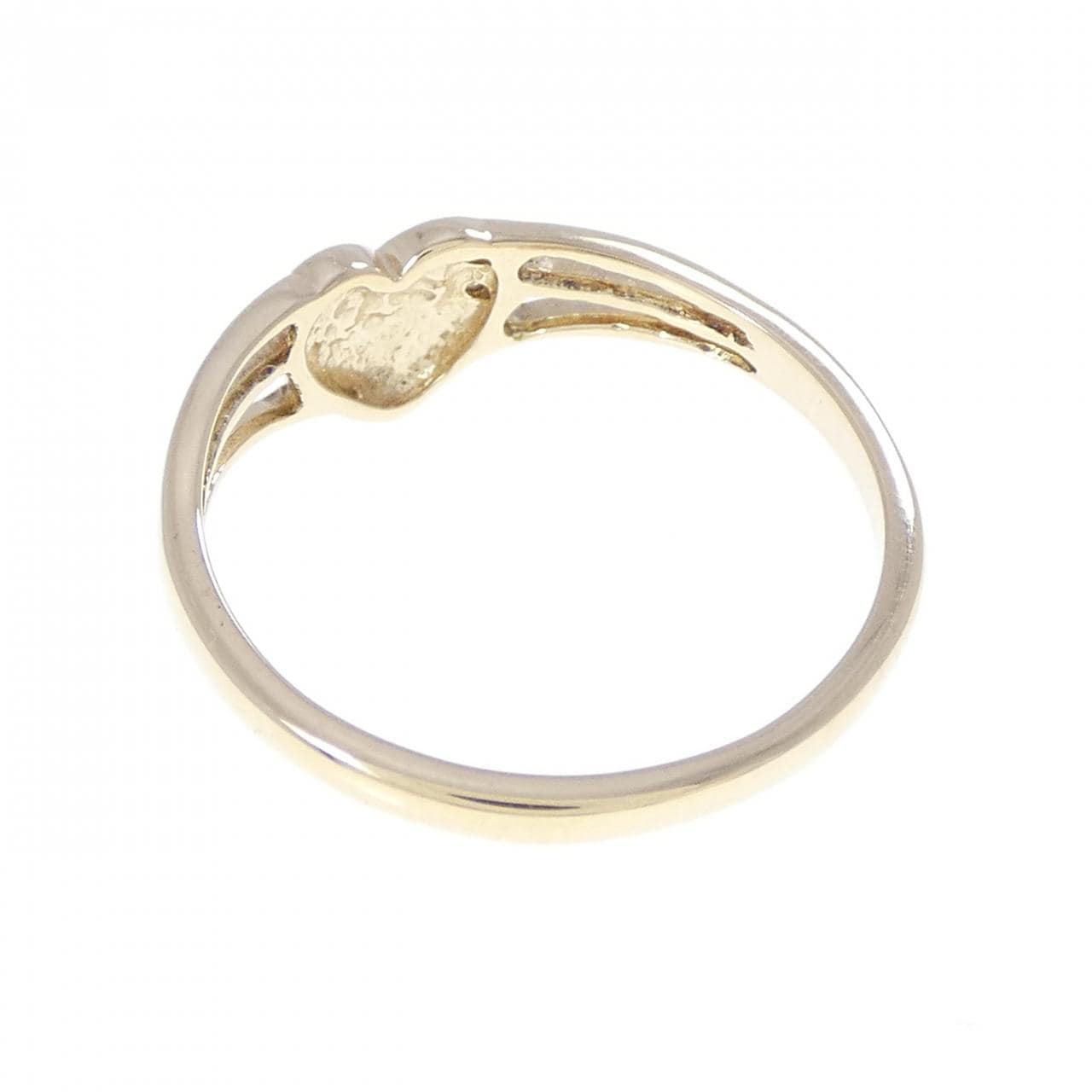 375YG ハート ダイヤモンド リング