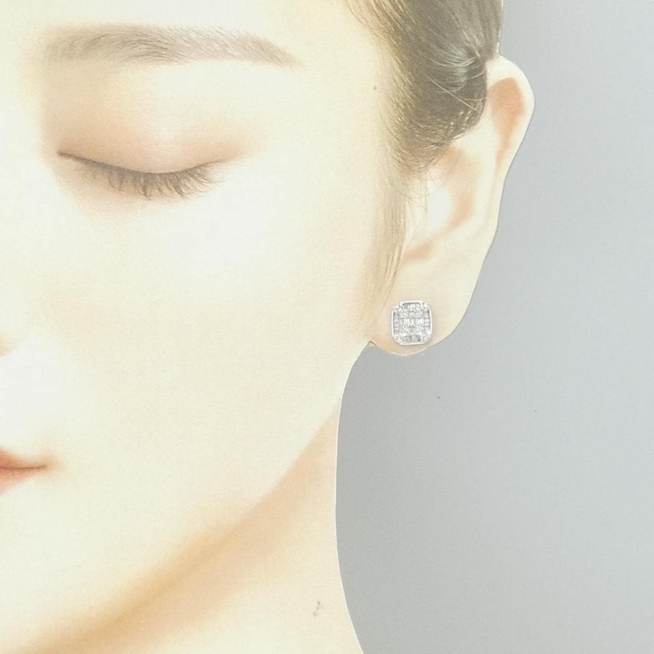 K18WG ダイヤモンド ピアス 0.50CT