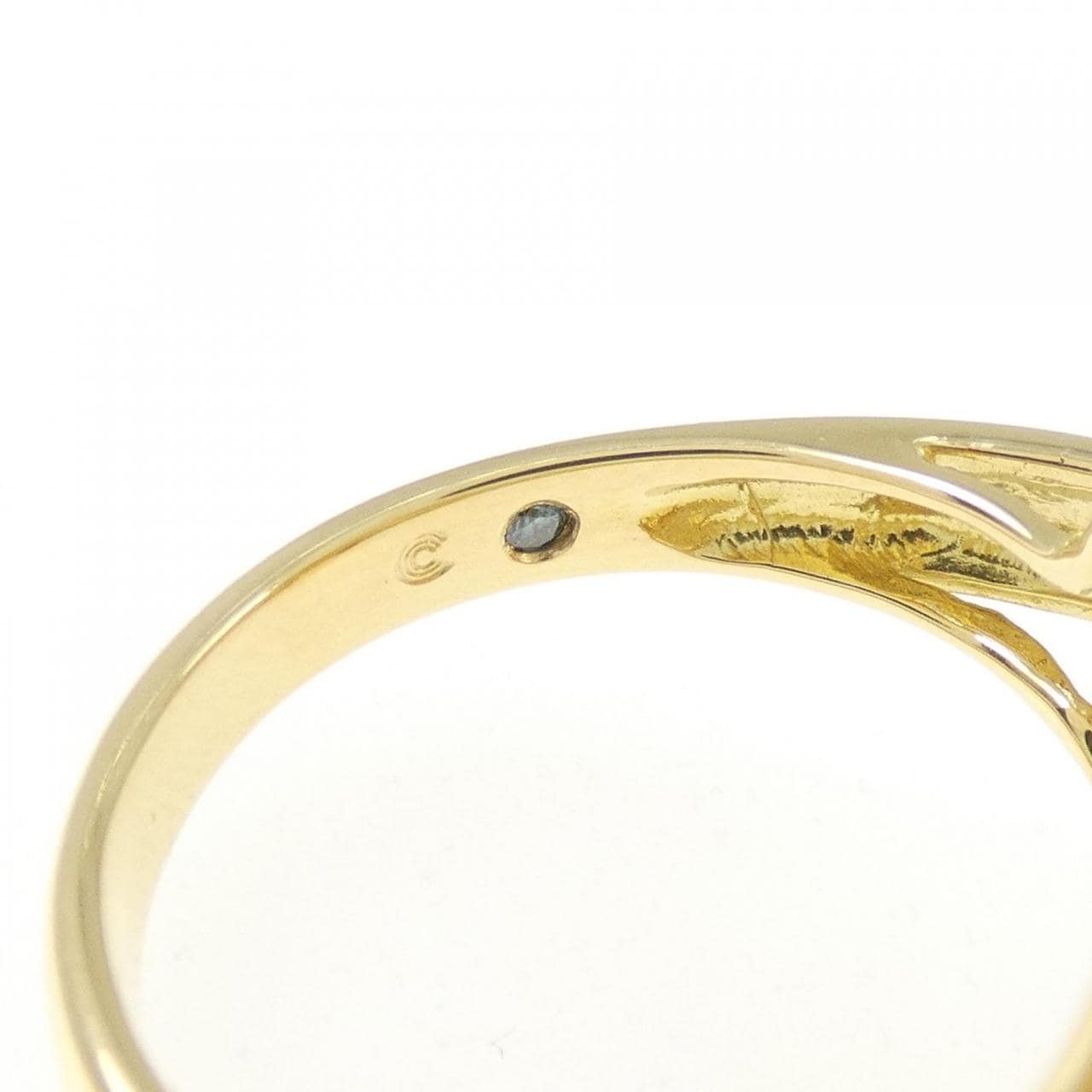 K18YG 白蝶パール リング 11mm