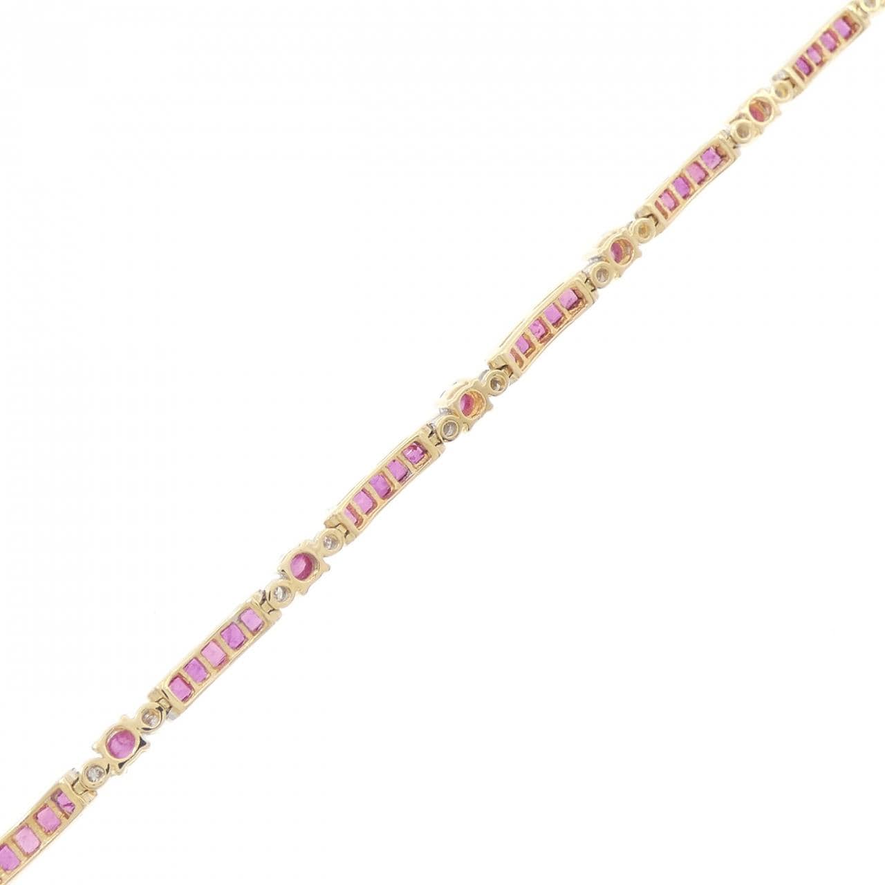 750YG ruby bracelet