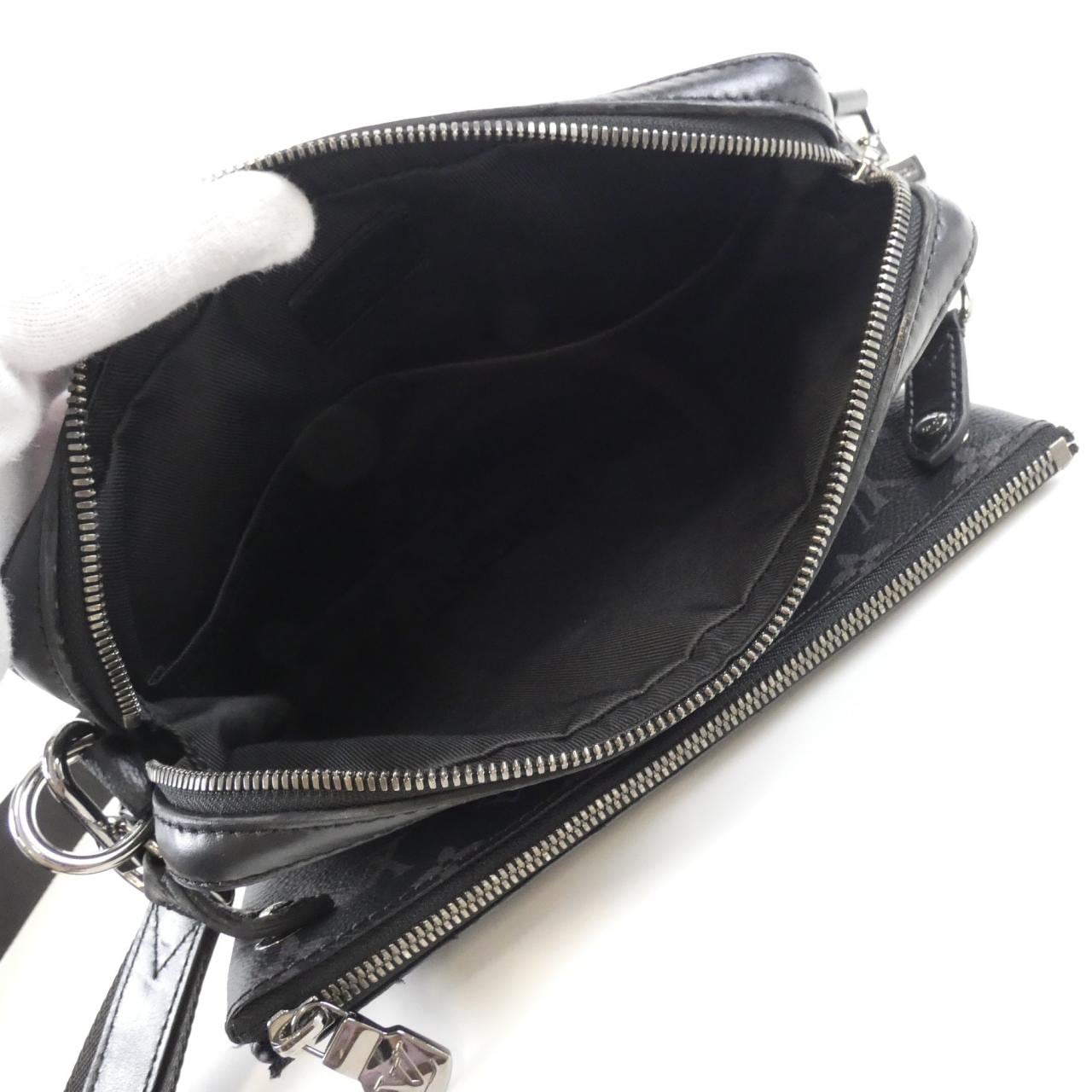 LOUIS VUITTON Monogram Eclipse Reverse Trio 郵差包 M69443 單肩包