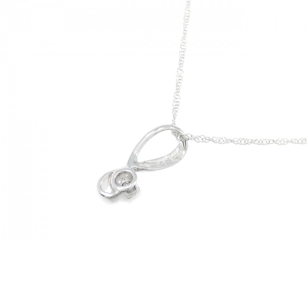 K14WG ダイヤモンド ネックレス 0.02CT