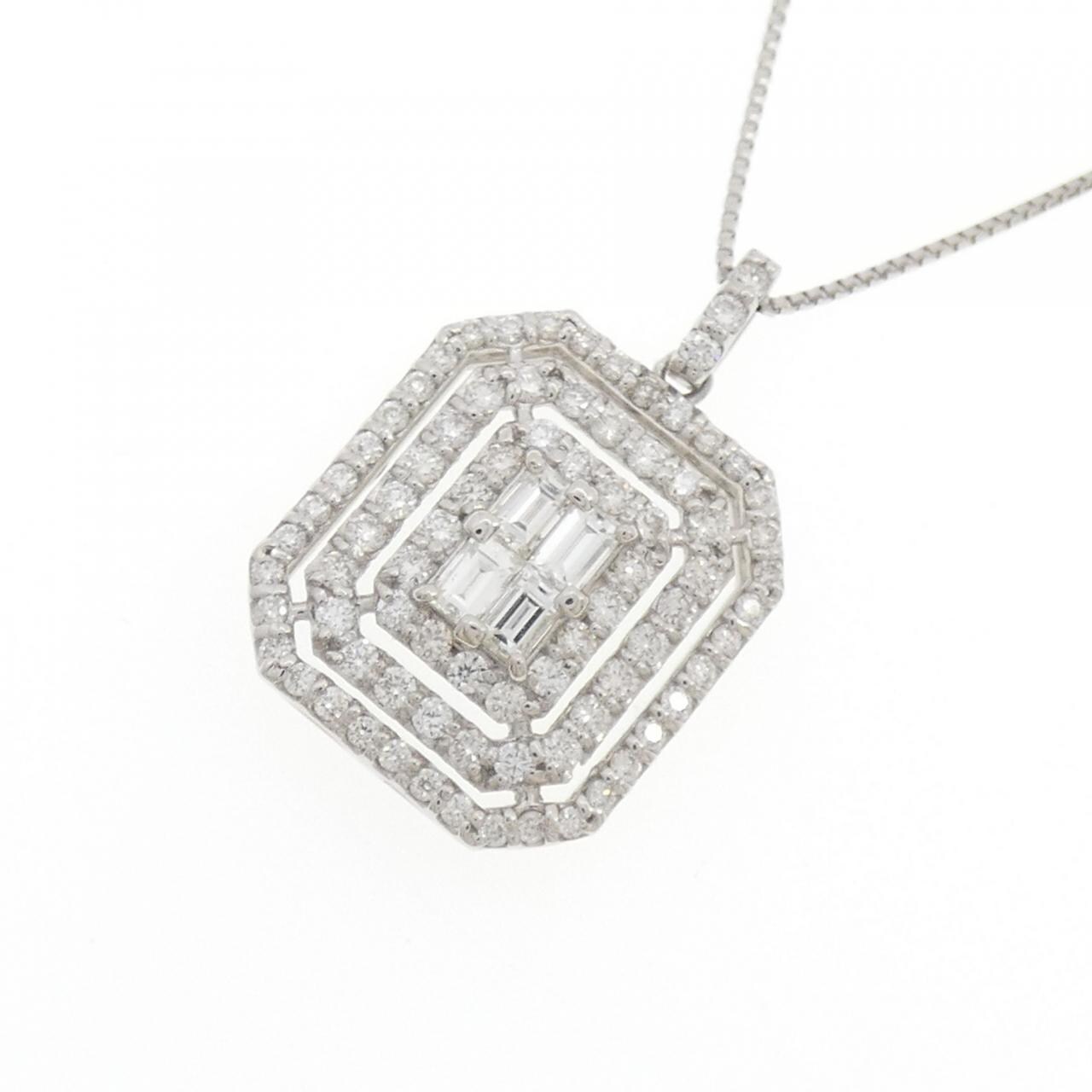 【新品】PT900/PT850 ダイヤモンド ネックレス 0.70CT