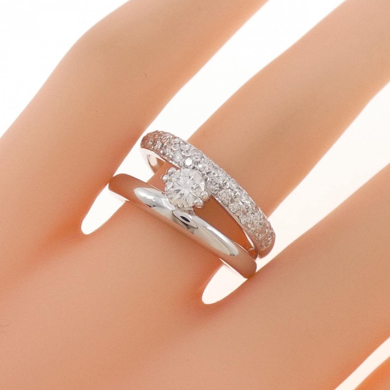 K18WG ダイヤモンド リング 0.30CT
