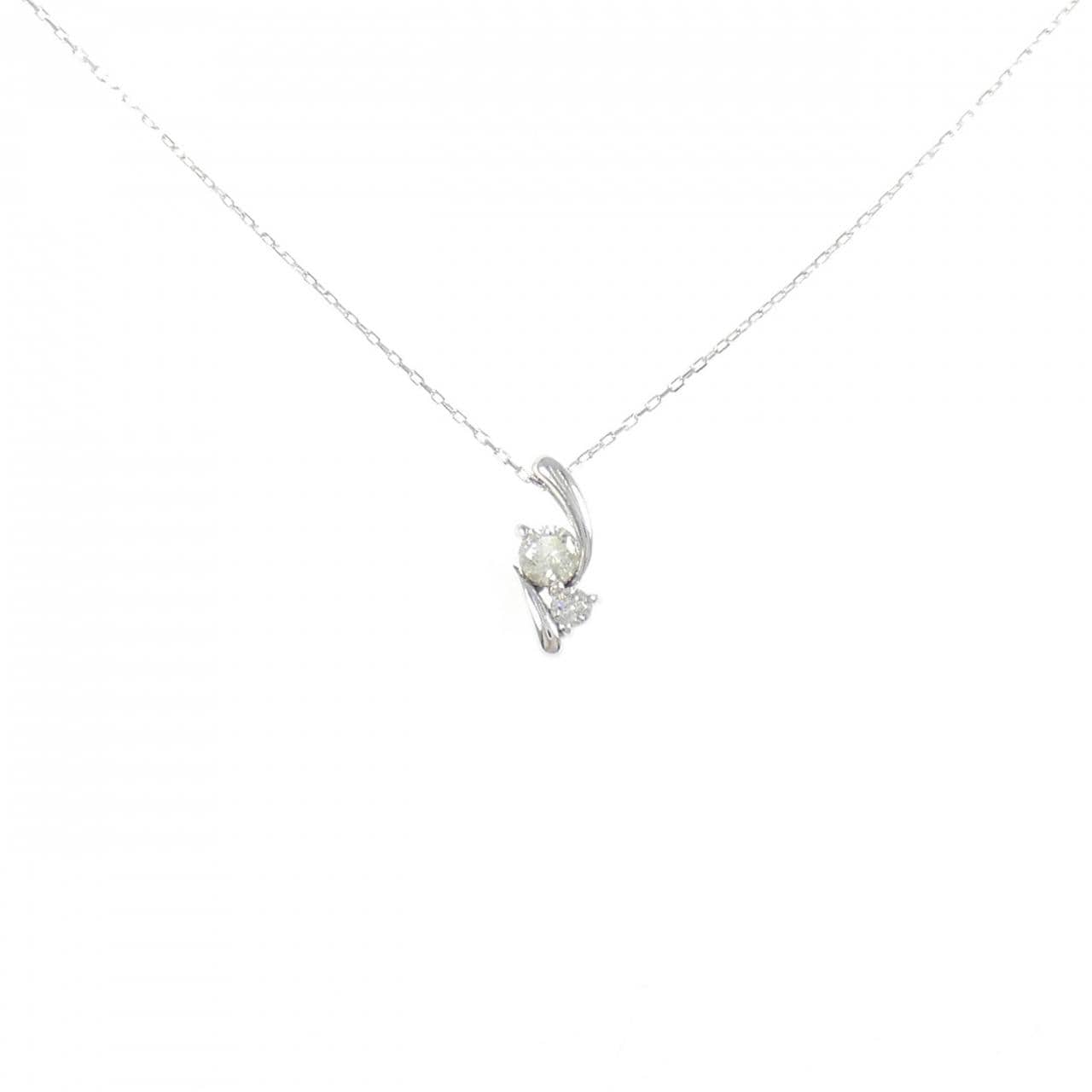 K10WG ダイヤモンド ネックレス 0.15CT