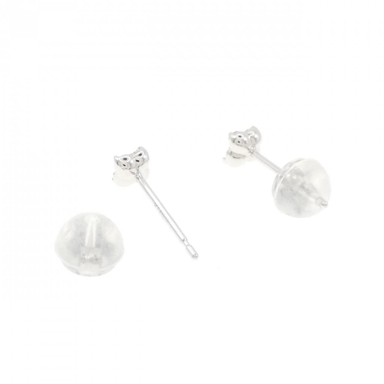 K14WG 花形钻石耳环 0.06CT