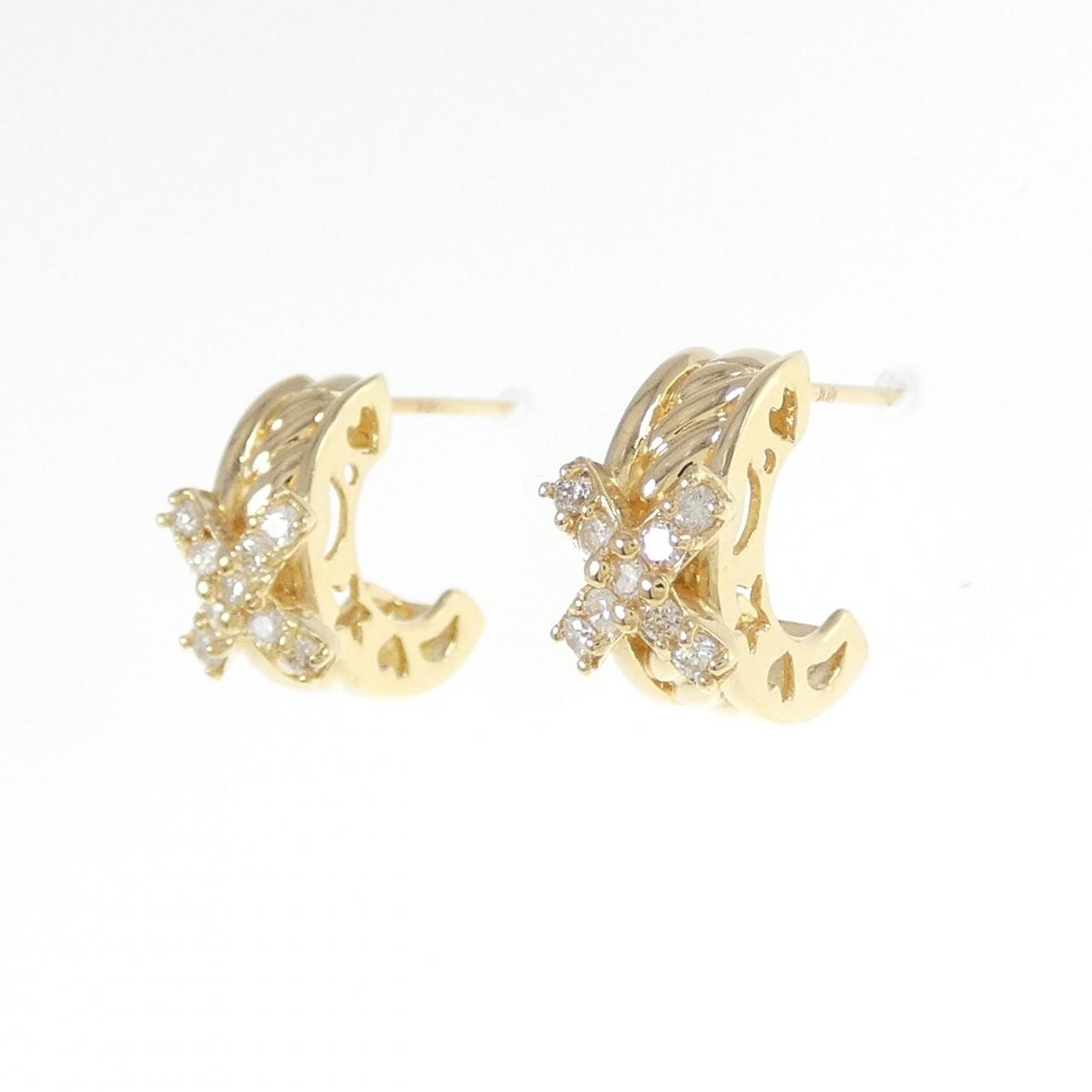 K18YG ダイヤモンド ピアス 0.18CT